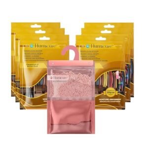 Humicure Moisture Absorber Dehumidifier | 500ml Absorption Capacity | Prevents Mold, Dampness & Odor in Wardrobe, Bathroom, Kitchen & Bedroom | 220g - Royal Oud, 6