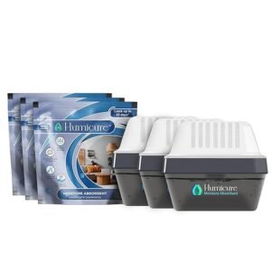 Humicure Moisture Absorber Reusable Box with Refill Pouch 400 Gram for Wardrobe, Bathroom, Kitchen, Protect from Mould, Fungus (Reusable Box Kit) - 3